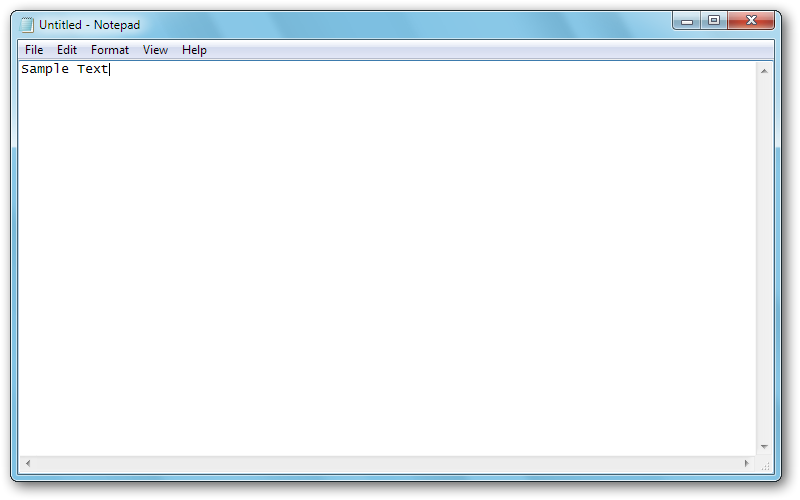 Notepad screenshot