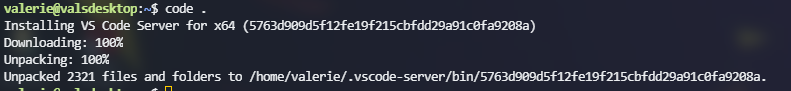 VS Code Server for x64 installation